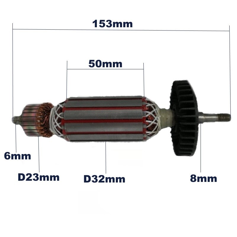 картинка Якорь (ротор) для УШМ HIT G10SS, G12SS, G13SS (A0068-2) от интернет-магазина РемЗапчасти24