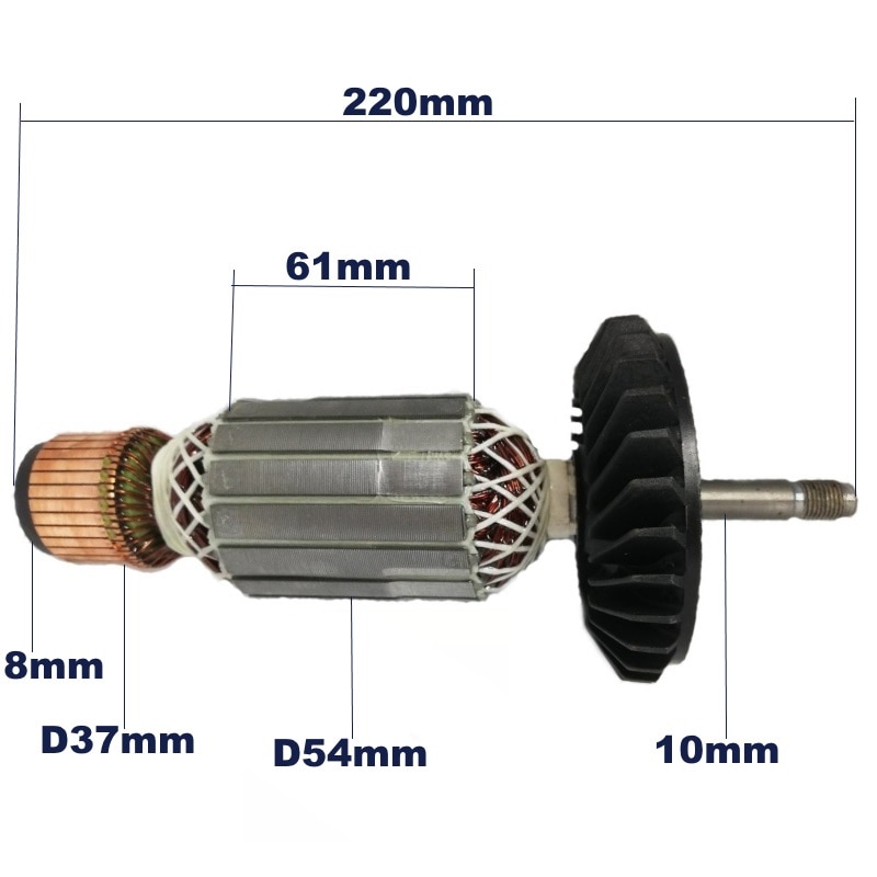картинка Якорь (ротор) для УШМ BS GWS 23-230 (A0048) от интернет-магазина РемЗапчасти24